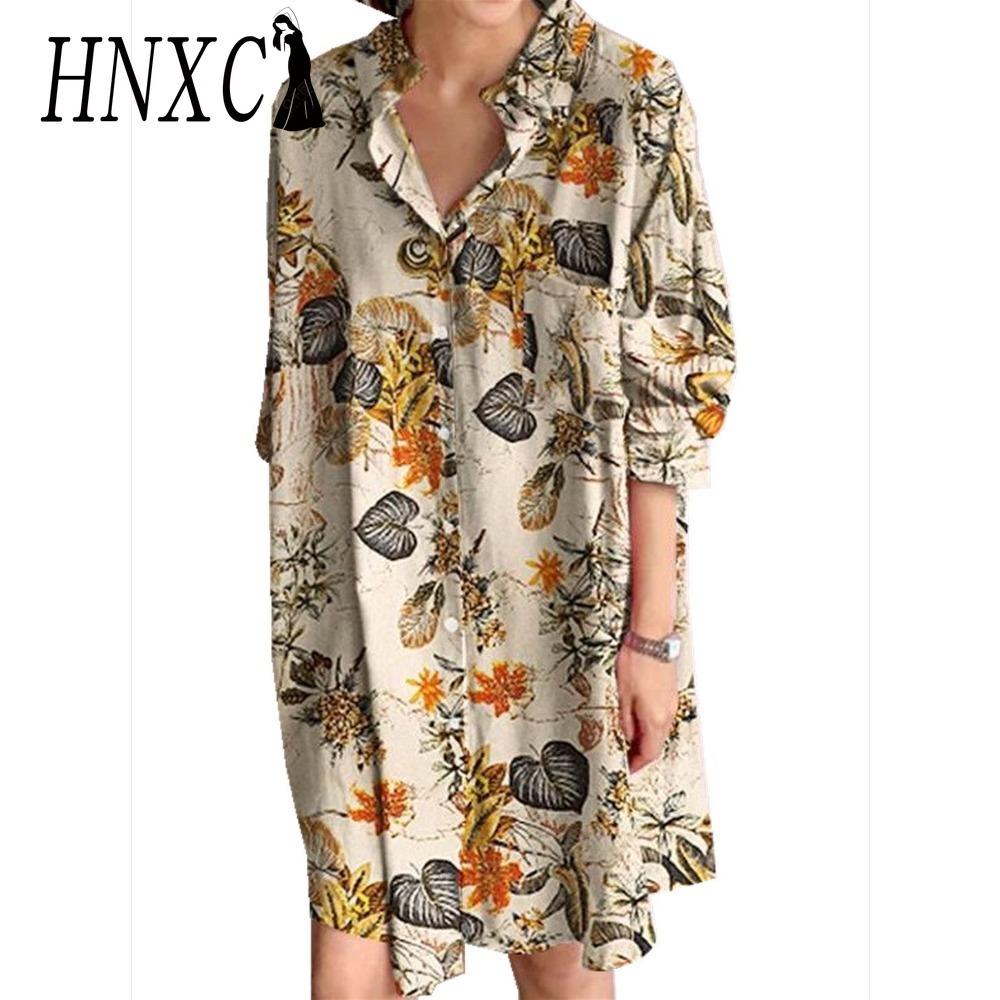 

HNXC Женское платье-рубашка с отложным воротником и длинными рукавами, летняя мода, платье с принтом в клетку XXXXXL хаки