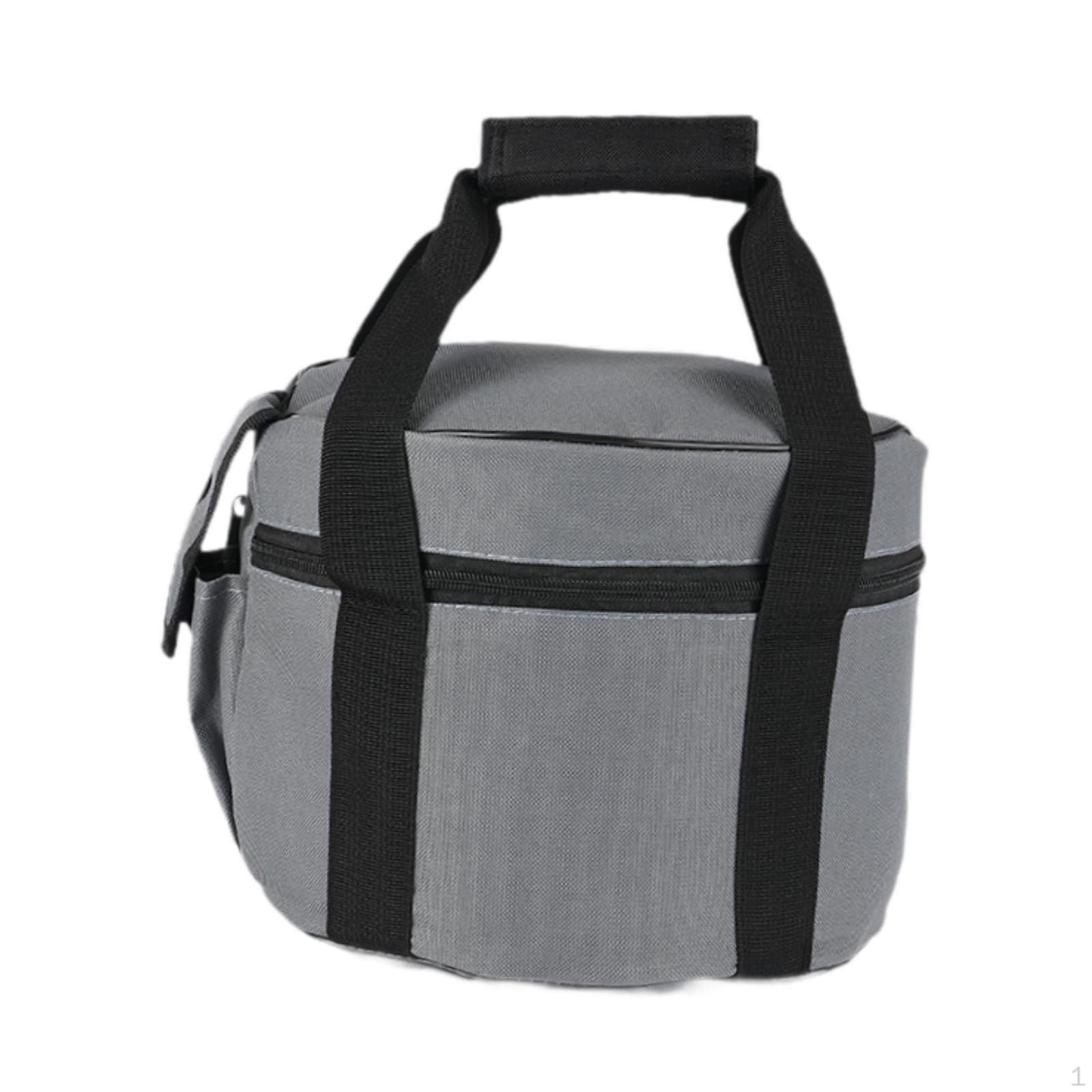 

Outdoor Cooking Utensils Storage Bag Camping Cylinder Cookware Organizer with Handle for Party Gray M