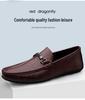 Men's Casual Cowhide Leather Loafers: Slip-On, Flat-Soled, Big Size, Spring Shoes