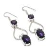Amethyst Gemstone 925 Sterling Silver Earring 2.36"