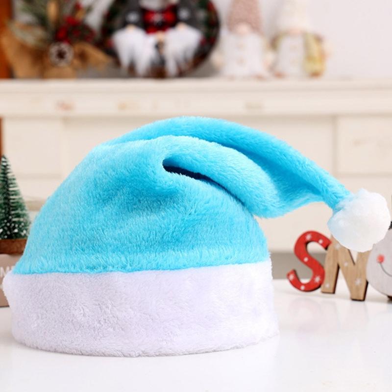 Party Hat MerryChristmas Plush Hat for Festival Family Gathering PartyFavor Props Hat Holiday Cap Decorative Santa Hat