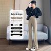 Women's Fleece-Lined Chenille Corduroy Flare Pants with Slits, Autumn/Winter 2024 Style