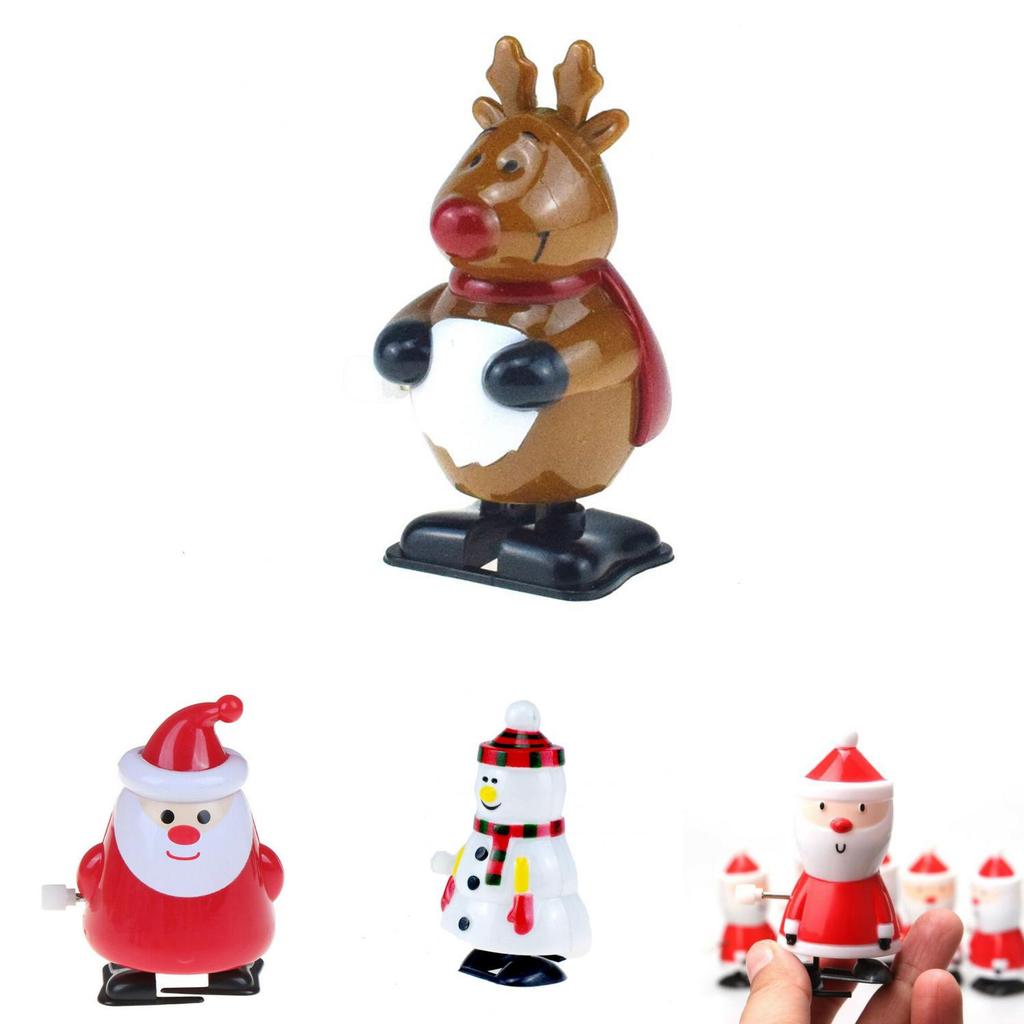 Exquisite Santa Clockwork Wind Up Toys For Kids Christmas Party Bag Stocking Fillers