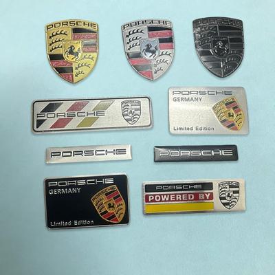 Car 3D Aluminum Badge Sticker Body Trunk Decoration For Porsche Cayenne Panamera Macan 911 Taycan Boxster Cayman 918 Pajun