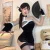 Domila Sexy Lingerie Cheongsam Uniform Seduction Bed Passion Clothes Sexy Christmas Clothes Nightclub Suit Women