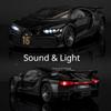 1:18 Scale Chiron Sports Car Model Toy Diecasts Metal Doors Opened Sound Light Shock Absorption Vehicles Toys Gifts for Children