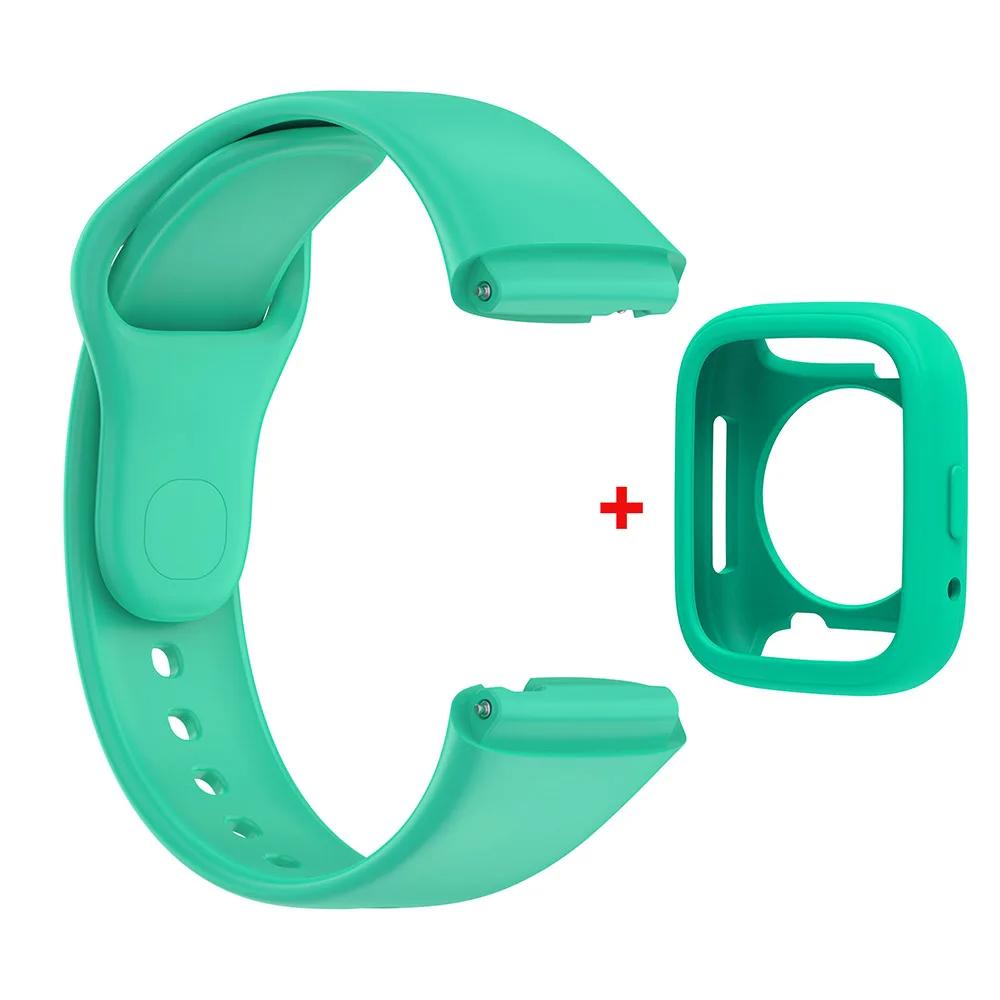 Silicone Strap For Redmi Watch 3 Active/Lite Bracelet Watchband + Protective Case Shell