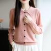 2026 Spring/Summer Women's Polo Collar Knit Shirt Sweater - Loose Long-Sleeved Wool Cardigan Fashion Outerwear