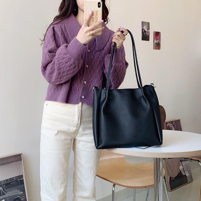 Bag women's new trendy daily shoulder bag large capacity simple tote bag student portable messenger bag