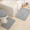 2pcs Ultra-Soft  Thick Coral Fleece Bathroom Mats - Quick Dry  Non-Slip  2 Piece Carpet Set  Design for Home Decor