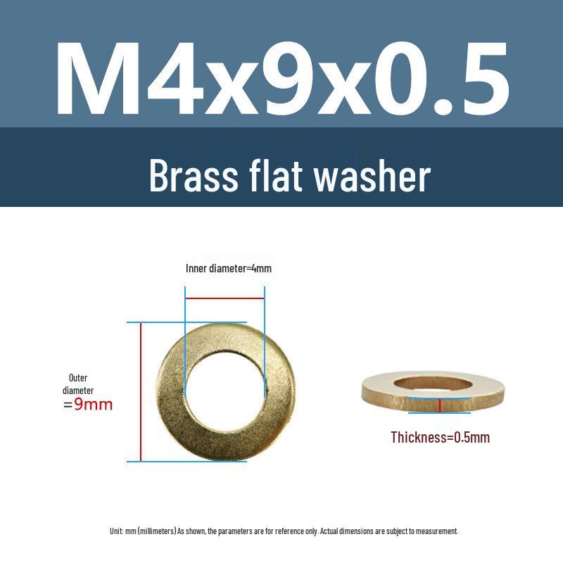 Yigu Durable Brass Flat Washers: M2-M12 Screws