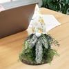 Christmas Gnome Wreath with LED String Light Christmas Wreath Swedish Nisse Table Decor Party Decoration Holiday Supplies