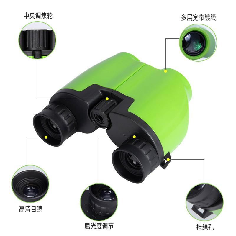 10x42 Green Porro Prism Binoculars Outdoor Hiking Birdwatching Travel Portable High Definition Telescope
