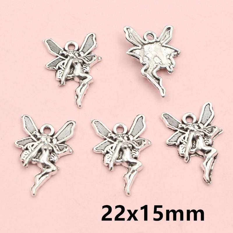20pcs Angel Charms Pendant Zinc Alloy Metal Small Elf Girl DIY Jewelry Making Accessories Findings for Necklace Bracelet