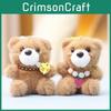Soft Velvet Bear Plushie With Pp Cotton Filling Stuffed Animal Keychain For Women