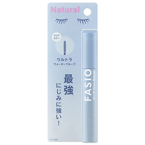 FASIO Ultra WP Mascara (Natural) 00 Clear Color 6g Ultra Waterproof Clear Mascara Curl Keep Smudge Resistant