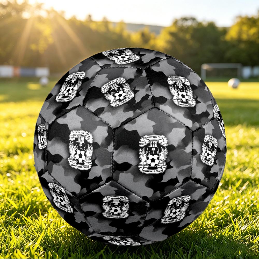 Coventry City FootballPrinted Size 5 Soccer Btball, Anti Slip Adult Match Football Souvenir for Football Fans