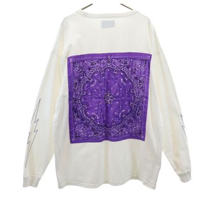Camiseta de manga larga TAIN DOUBLEPUSH con bandana en la espalda L blanco Ron T para hombre Usado