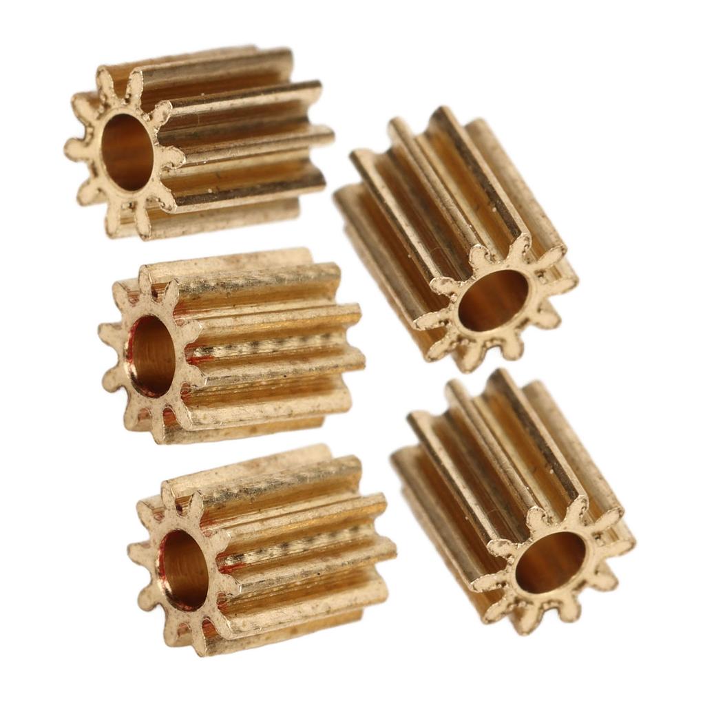 5PCS RC Car Brushed Motor Gear Brass 10T Motor Gear for Axial SCX24 124 RC Crawler Car