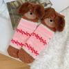 Ladies' Coral Velvet Socks, Middle Tube, Warm Floor Socks, Thickened And Velvet, Dog Sleep Socks