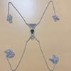 Luxury Heart Crystal Chest Bra Jewelry Rhinestones Body Chain Necklace Bra Chain Jewelry Body Jewelry For Women Sexy