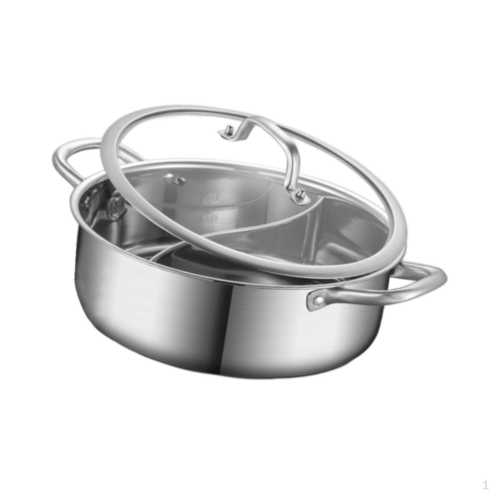 

Китайский двухсторонний горшок для приготовления шабу из нержавеющей стали, газовый горшок для кухни и путешествий