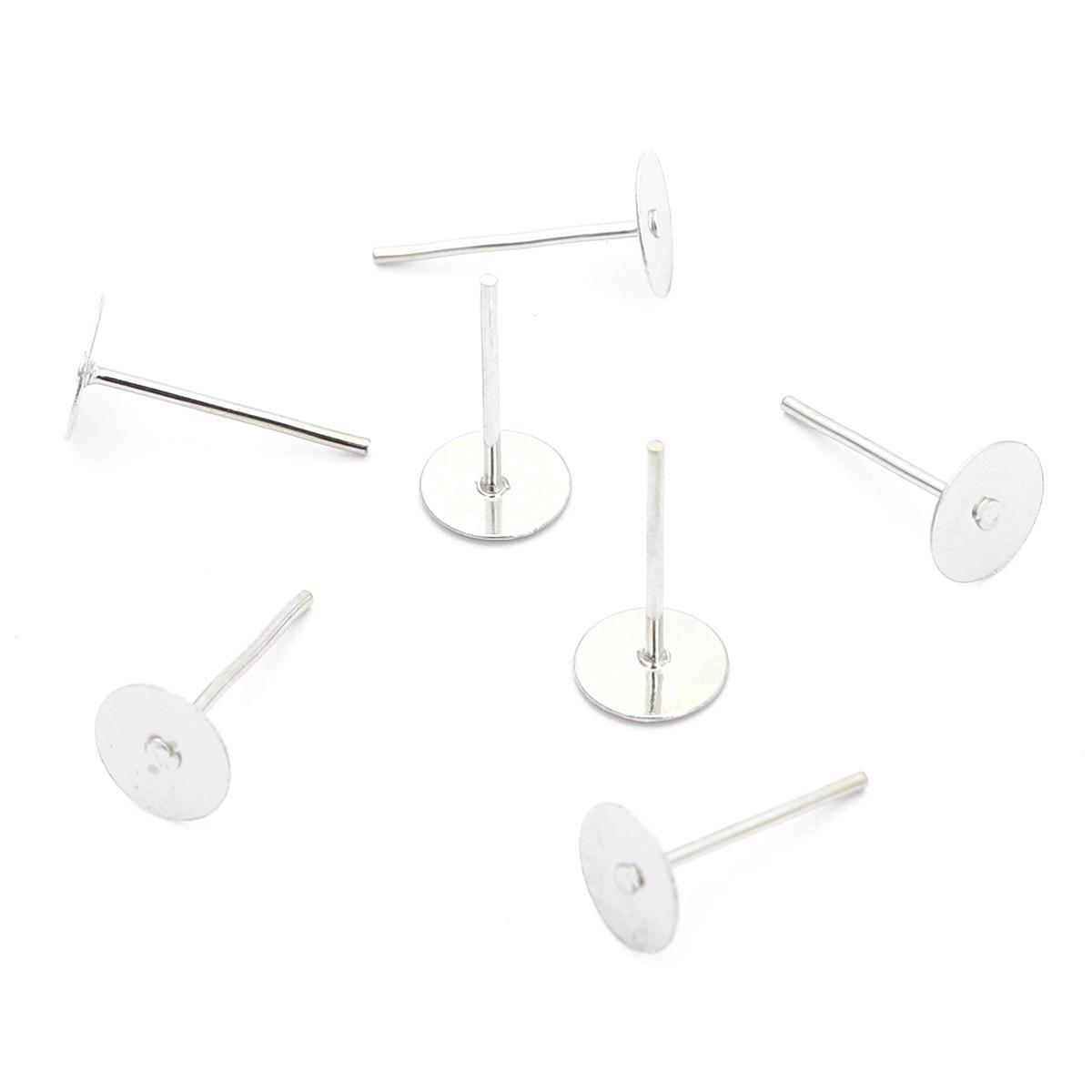 

150-500 шт./пакет, железные серьги-гвоздики, заглушки для ушей, иглы для изготовления сережек «сделай сам», фурнитура для изготовления ювелирных изделий 8mm 300pcs серебряный