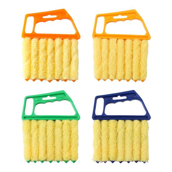 Blind Cleaning Brush Ergonomic Handle Lightweight Soft Plush Non-Damaging Duster Brush Plastic Blind Cleaner Cleaning Tool