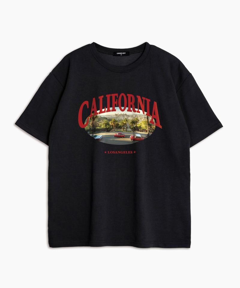 UNDEROFF Oversized Crew Neck California Short Sleeve T-Shirt White