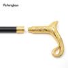 Gyllene lyxkurva Linjetyp Gåkäpp Mode Dekorativ käpp Gentleman Elegant Cosplay käppknopp Crosier 93cm