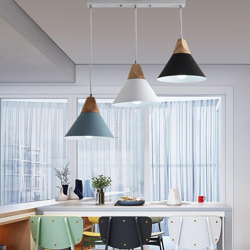 Luminária pendente LED criativa nórdica - Lustre de alumínio estilo europeu para bares e restaurantes