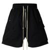 DRIPX Pantaloncini Cargo Estivi da Uomo Stile RO Neri Larghi Casual Tasca Laterale Gamba Larga Pantaloni Corti da Uomo