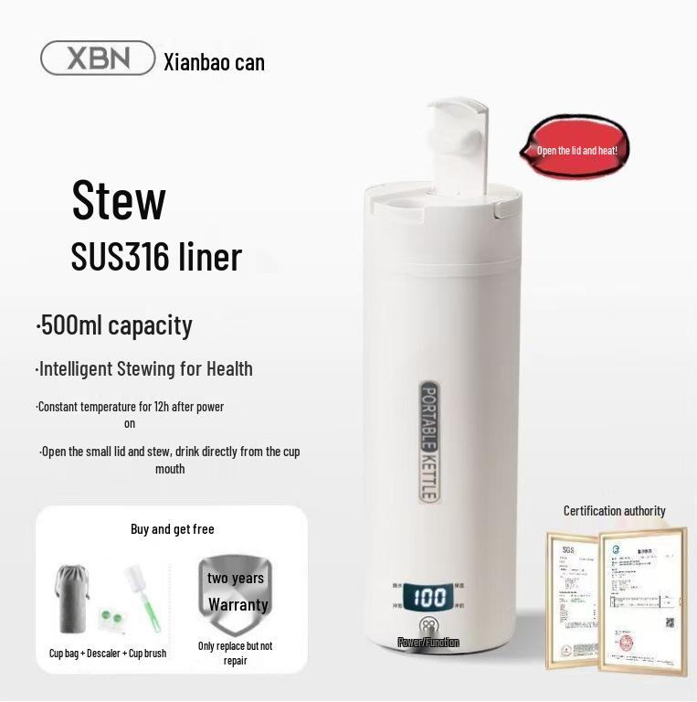 Compact Electric Water Cup for Dorms & Offices