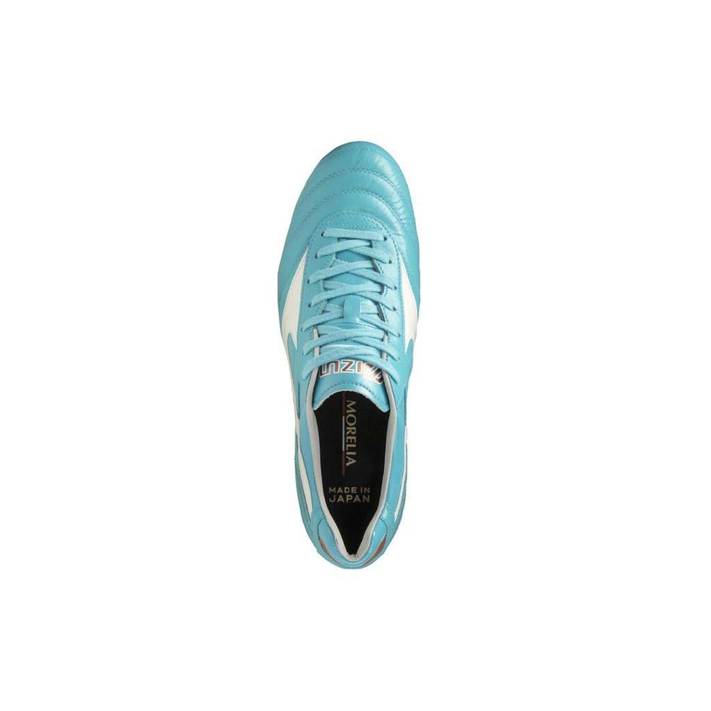 Mizuno Morelia 2 Japan Blue Curacao Men Sneakers Snow-White Red-Brown-Satin P1GA230125