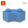 Non-Toxic 128Pcs/Lot 3063 85080 Curved Building Blocks Moc Accessories Compatible With Bricks Diy Children Toys Assembly Gift Box