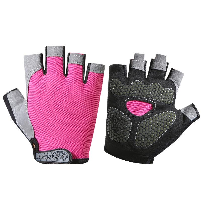 Cycling men's half finger sports fitness women's summer thin outdoor spinning bicycle non-slip dew finger shock absorption and breathability