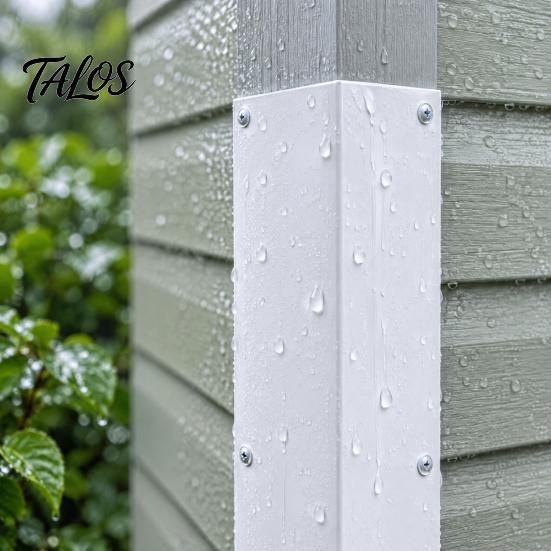 Gazebo Edge Protection 2 Pcs White Stainless Steel Corner Guard, 89 Degree Angle Metal Rust Proof Wall Guards Siding Protector, Outdoor for