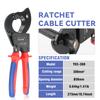 Insulated Ratcheting Cable Cutters Wire Pliers Heavy Duty Wire Cutters for Multi-Strand Aluminum & Copper Cables Up To 240mm²