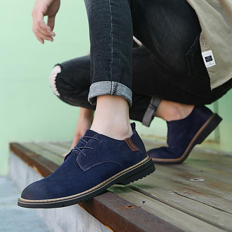 Fashion Men Sneakers New Flat Bottomed Business Lace Up Sports Outdoor Anti Slip Walking Casual Loafers Fashion Soft Soled Casual Shoes