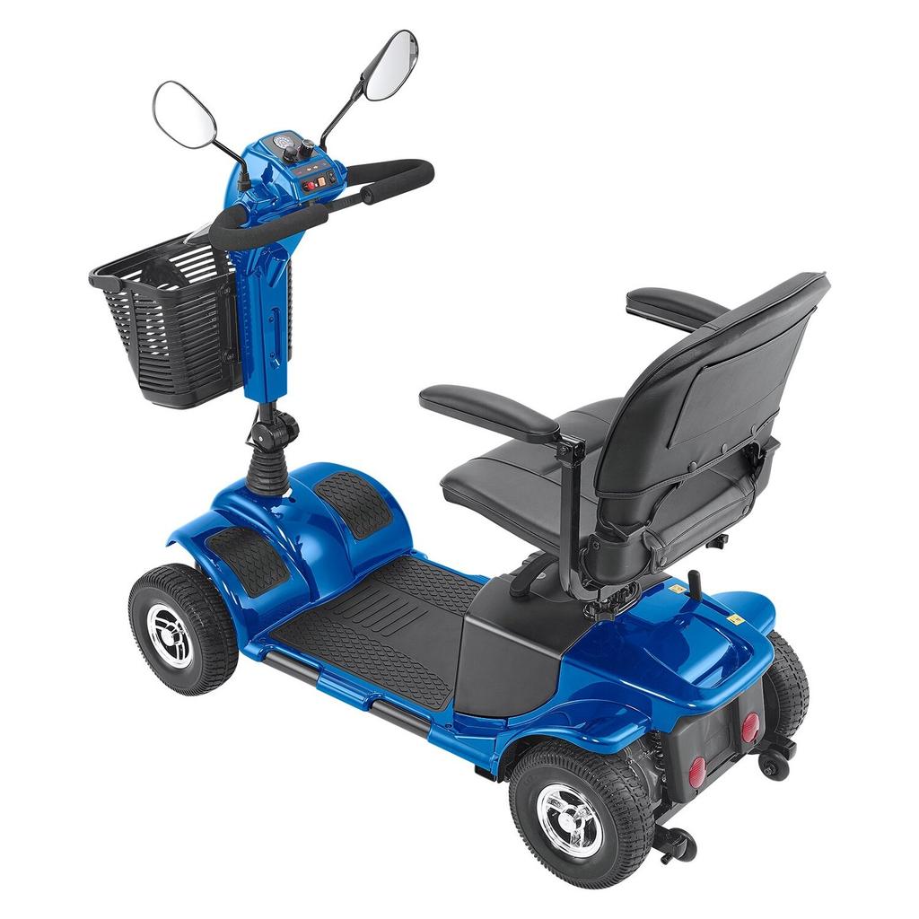 4-Wheel Folding Mobility Scooter for Adults & Seniors, Electric Mobility Scooter with 25KM Long Range, All Terrain Travel Wheelchair with Anti-slip