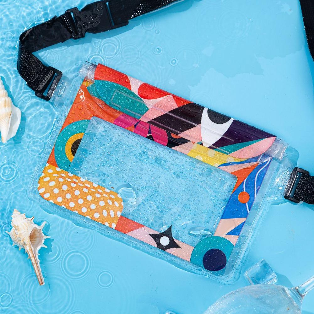Multifunctional PVC Swimming Storage Bag Waterproof Touch Screen Waist Bag Transparent Large Capacity Storage Pouch