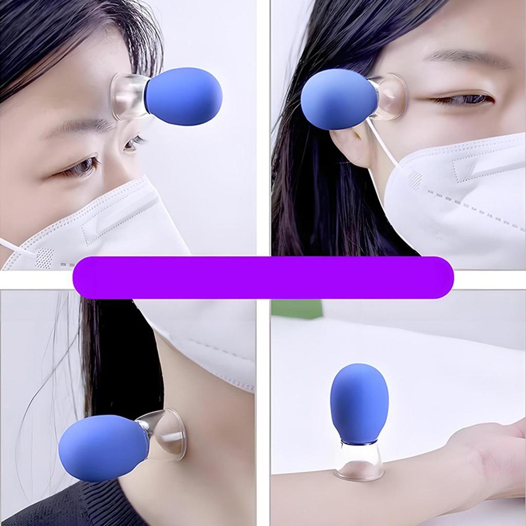 4Pcs Facial Cupping Set, Vacuum Suction Household Silicone Cups, Massage Cups for Arms Back