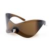 Oversized Sport Punk Sunglasses Wrap Around  Women Sunglasses Silver One Piece Frameless Eyewear Trend Shades Men Sun Glasses