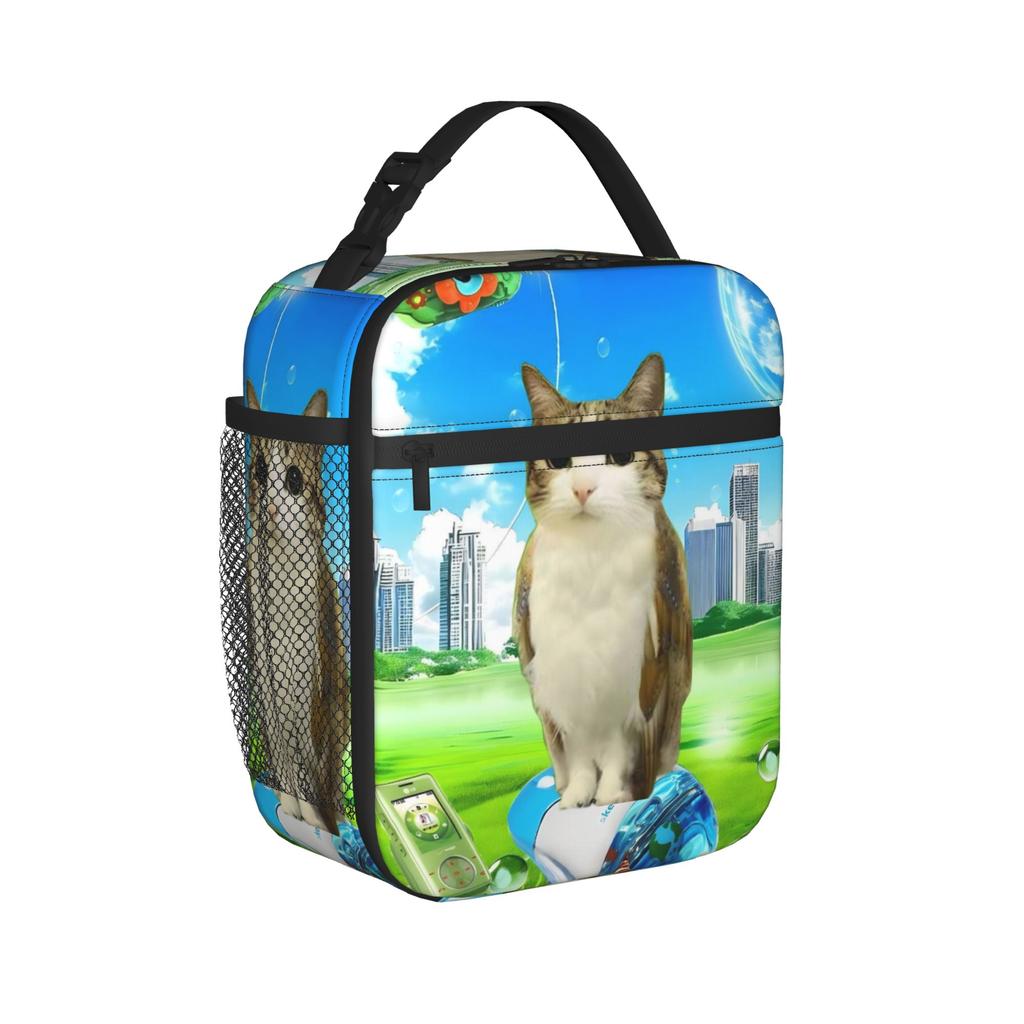 Meowl Cat Owl Meme Thermal Insulated Lunch Bag for Office Portable Food Bag Thermal Cooler Lunch Boxes