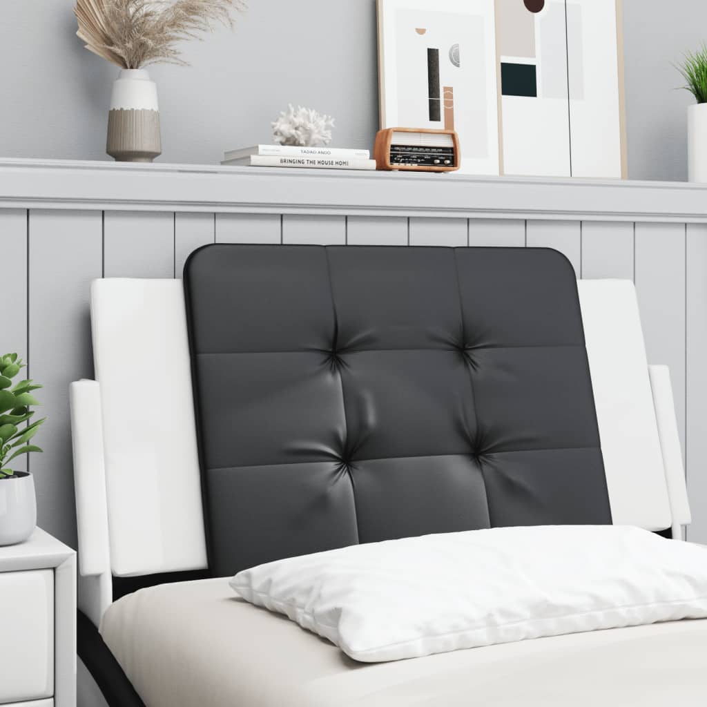 Vidaxl Headboard Cushion, Black-White, 100 Cm, Faux Leather