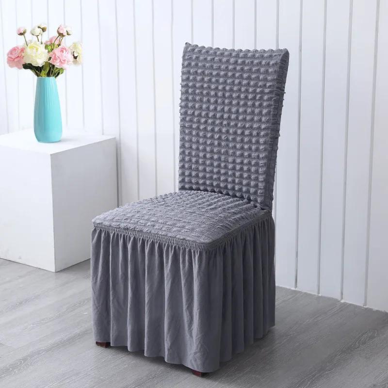 Puff Wedding Chair Cover Banquet Luxury Cover for Chairs Spandex Stretch Backrest Chair Case Protect Free Shipping