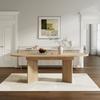 Extendable Dining Table 120/160 * 80 Cm, Suitable for 4–6 People, Rounded Corners, Thickened Tabletop, Simple Style, Oak Color(old sku:N634D0003E)