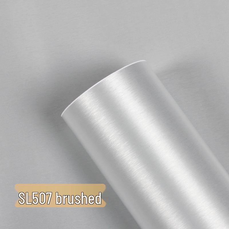 Gold & Silver Brushed Metal Stainless Steel Adhesive Film for Refrigerator, Elevator, and Interior Decor