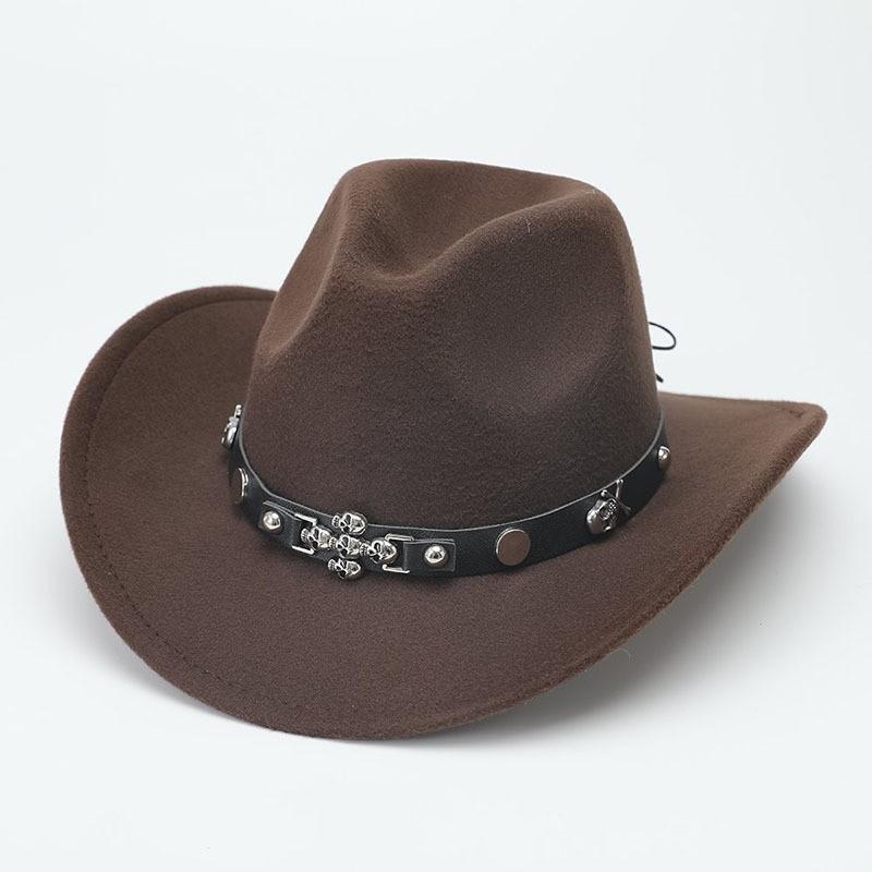 Cowboy Hat With Chain And Starry Sky Compass For Western Style Men And Women