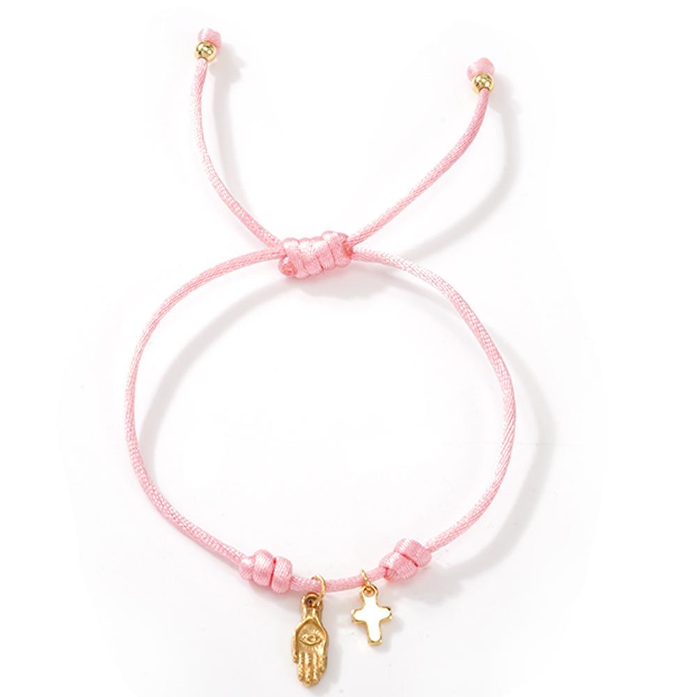 Bohemian Colorful Gold Palm Hand Chain - Fashionable Niche Jewelry Design